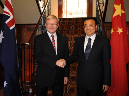 Chinese vice-premier meets Australian PM on ties
