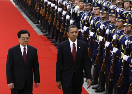 Hu holds official talks with Obama on bilateral ties