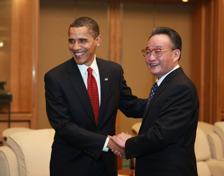 Top Chinese legislator meets with US president