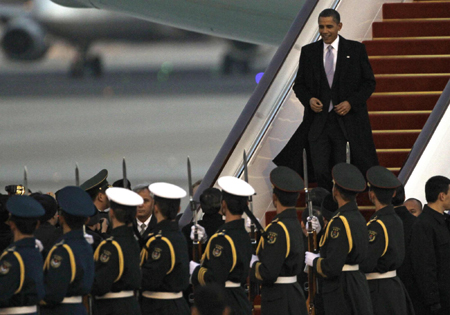 Obama arrives in Beijing to continue China visit