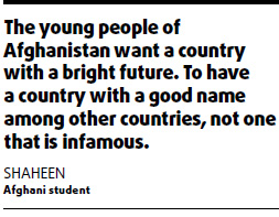 Afghan students get a taste of Chinese life