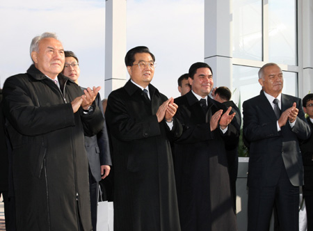 Chinese, Turkmen, Kazakh, Uzbek presidents unveil gas pipeline
