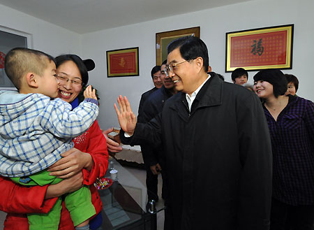 President Hu inspects Hebei, underlines agriculture