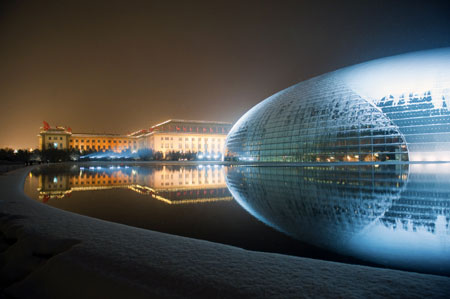 Snow-covered National Grand Theater