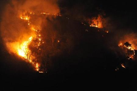 S China forest fire threatens nature reserve