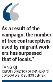 Migrants offered free condoms
