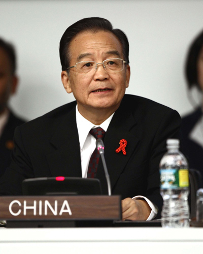 Wen urges more anti-AIDS efforts at UN panel