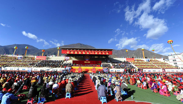 Qamdo in Tibet marks 60th anniversary of liberation
