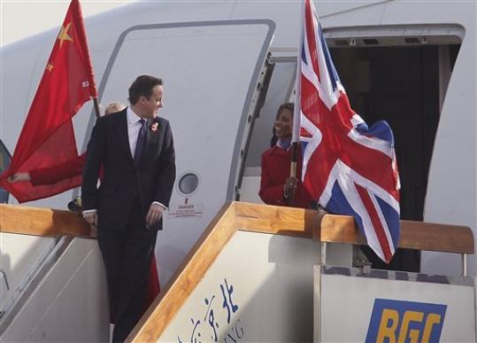 UK's Cameron in Beijing on business-centered visit