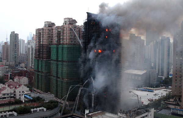 42 killed in high-rise building fire in Shanghai