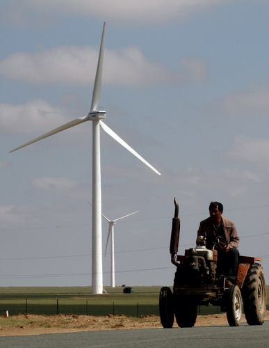 Green energy powers grasslands