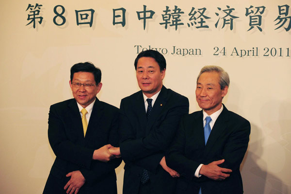 China, Japan, ROK urge efforts for trilateral investment