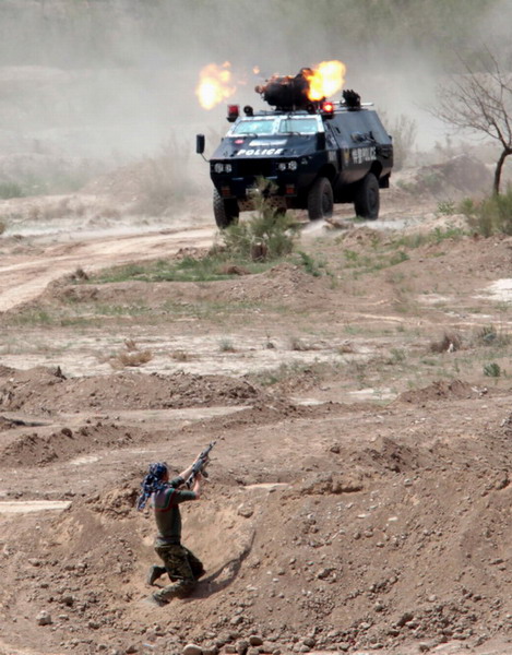 China, Kyrgyzstan, Tajikistan stage joint anti-terror drill