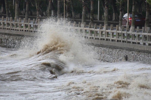 Tropical storm Haima lands on S China