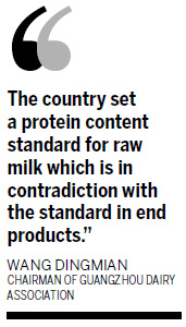 Ministry denies lower dairy standard