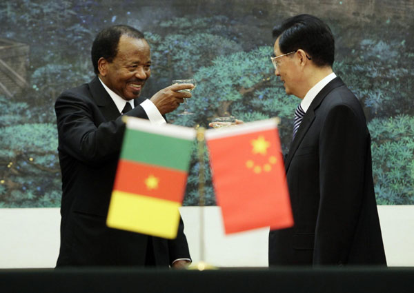 Hu pledges further ties with Cameroon