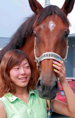 Rider proves she's not just horsing around