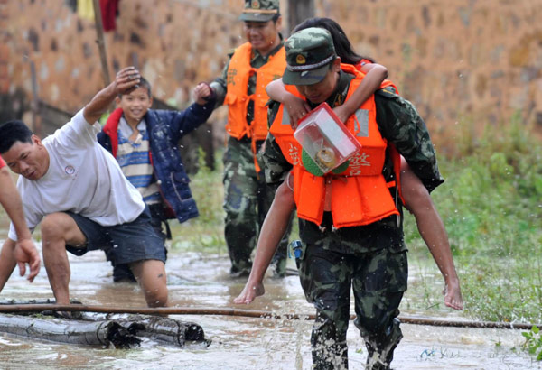 Typhoon-triggered floods kill at least 4