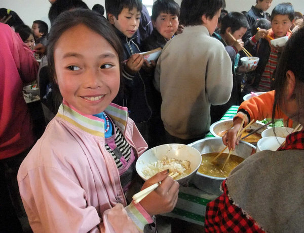 Small donations make a meal for poor rural children