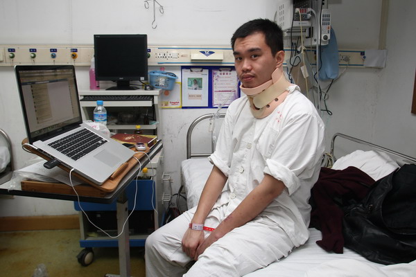 Wenzhou victim has neck surgery
