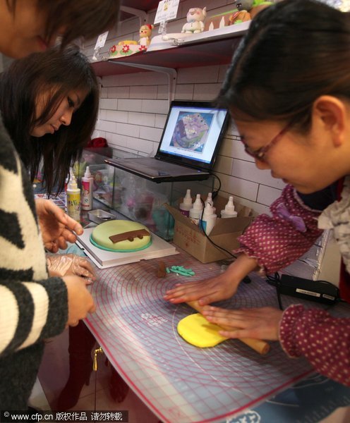 Fondant cakes on vogue in NE China
