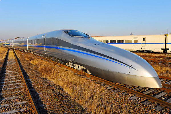 China launches super-speed test train