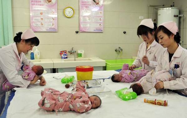 Babies delivered at beginning of Chinese new year