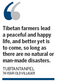 Tibet village raises toast to housing program