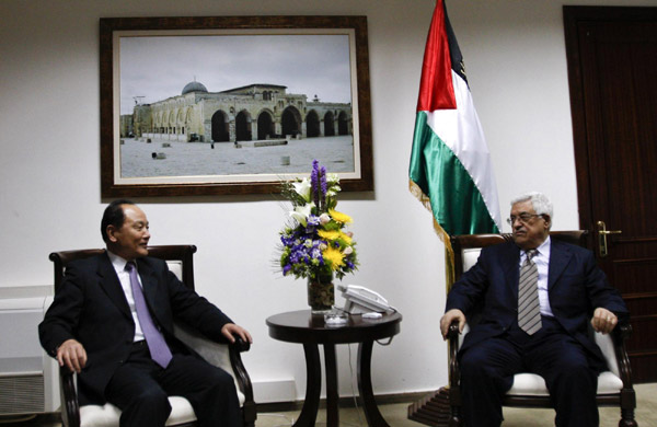 Abbas, Chinese envoy meet on peace process