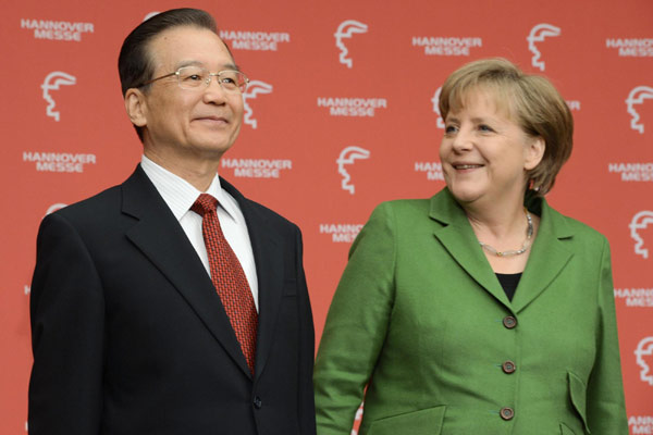 Wen, Merkel jointly open Hannover trade fair