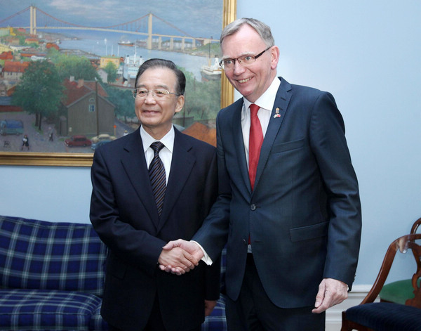 Wen meets Sweden's Vastra Gotaland governor
