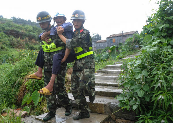 Two typhoons barrel down on China