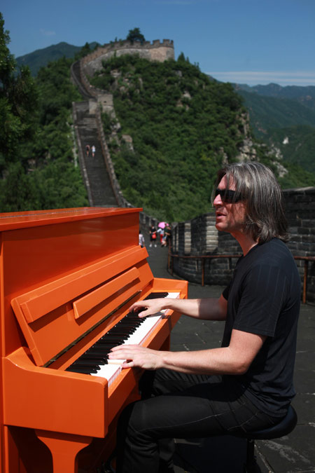 Piano taking musician to great heights