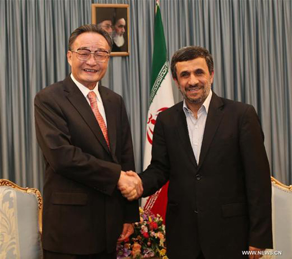 China's legislator meets with Iranian president