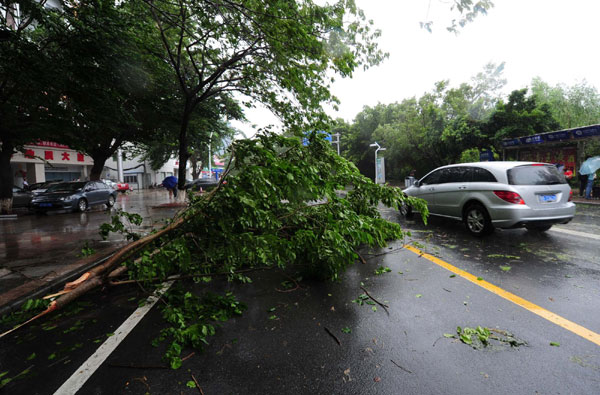 Typhoon Son-Tinh brings gales, rains to Hainan