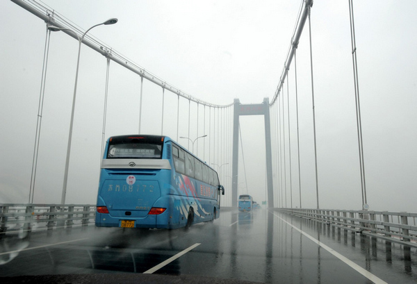 Eighth Yangtze highway bridge opens in Jiangsu