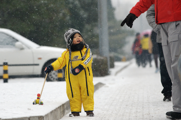 Snow slows traffic, grounds flights in capital