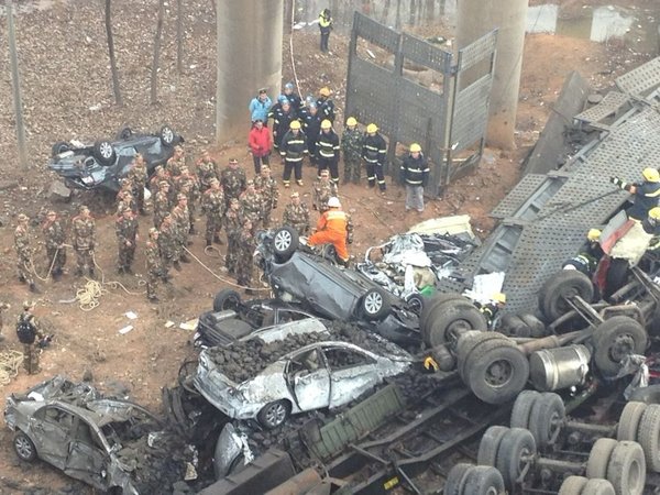 Five dead after bridge collapses in China