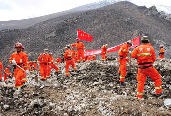 Hopes fading for mine landslide victims in Tibet
