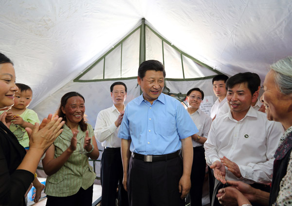 President Xi stresses rehabilitation in quake area