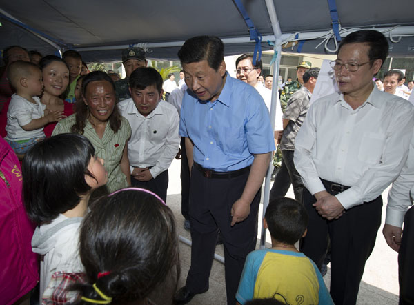 President Xi stresses rehabilitation in quake area