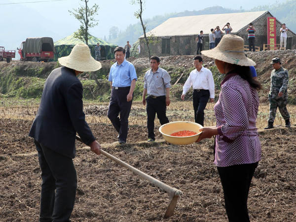 President Xi stresses rehabilitation in quake area