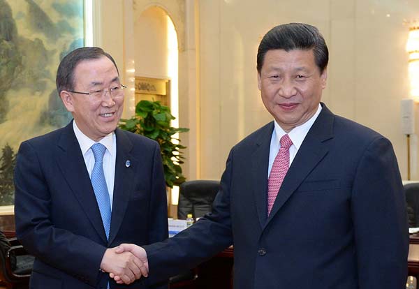 Chinese president meets UN chief