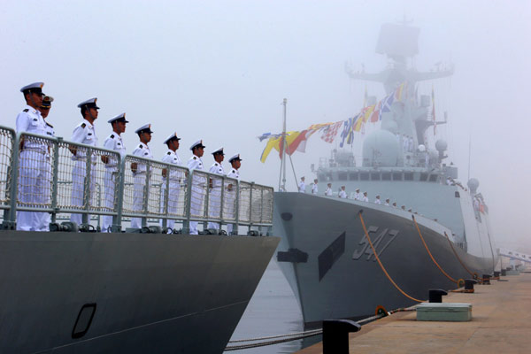 Chinese fleet departs for Sino-Russian drills