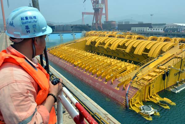 China delivers marine engineering buoy