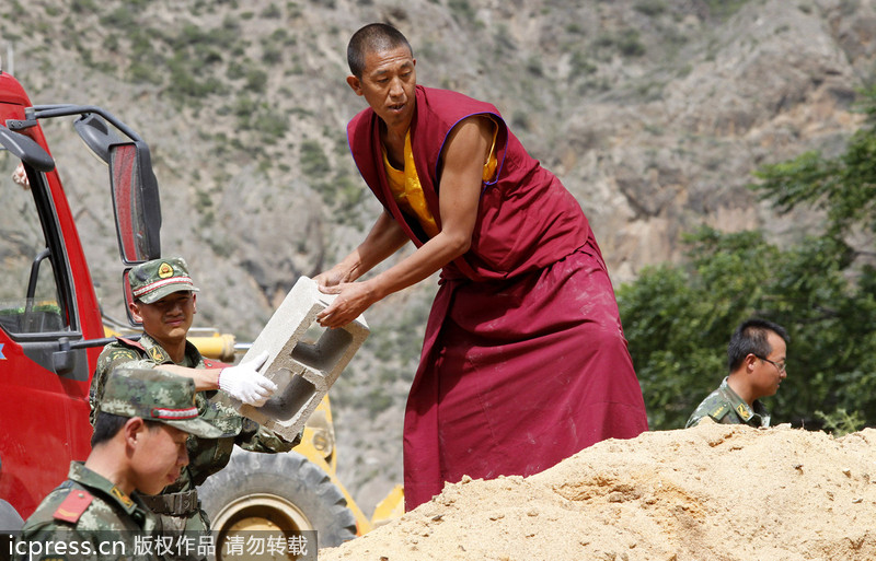 Livestock now safe in quake-hit villagers