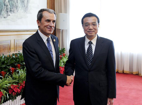 Chinese premier meets Bulgarian PM