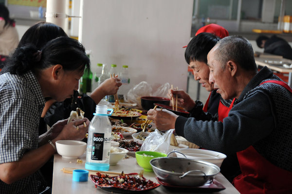 Cleaners show students the value of food