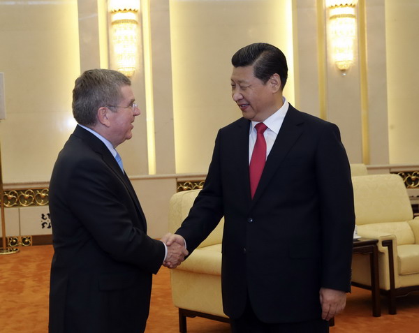 Chinese president meets Olympic chief Bach