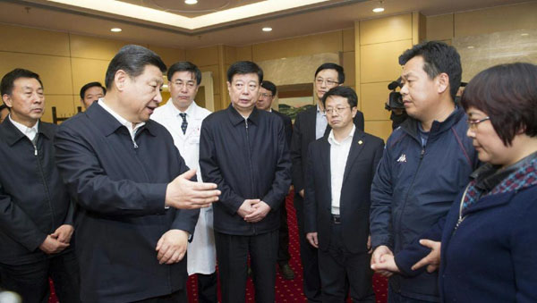 President Xi visits pipeline blast survivors